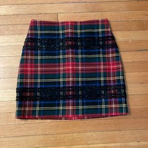 J. Crew Stewart plaid skirt